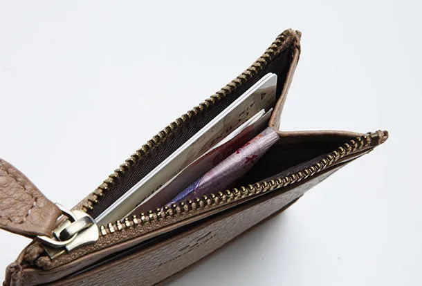 Leather Cute billfold Slim Wallets Change Card Holder Wallets Purses For Women Girl
