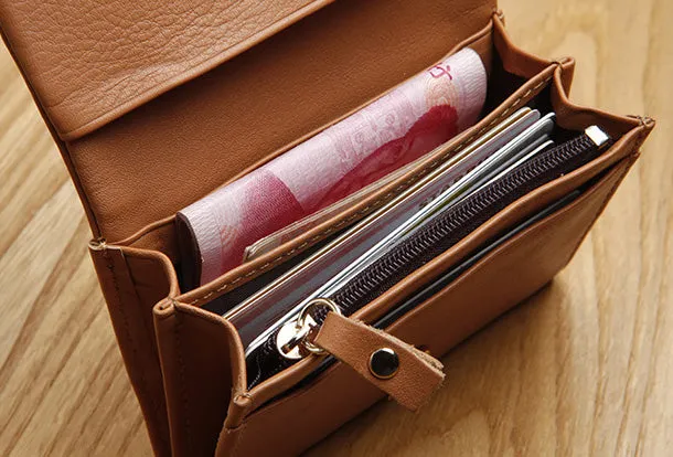 Leather Cute billfold Slim Wallets Change Card Holders Wallet Purse For Women Girl