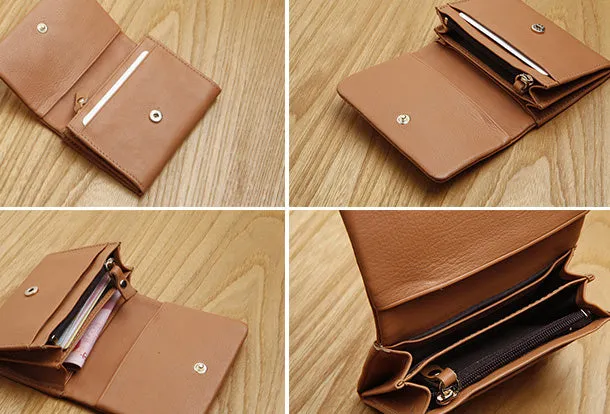 Leather Cute billfold Slim Wallets Change Card Holders Wallet Purse For Women Girl