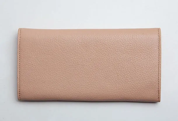 Leather Cute Womens Long Slim Wallet Bifold Long Wallet Purse For Women