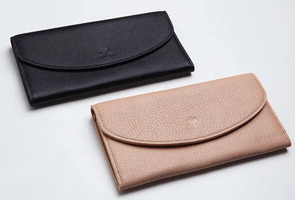 Leather Cute Womens Long Slim Wallet Bifold Long Wallet Purse For Women
