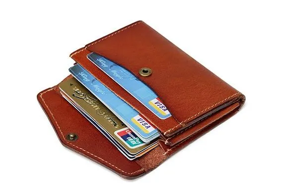 Leather Mens Card Wallet Front Pocket Wallets Cool Small Change Wallet for Men