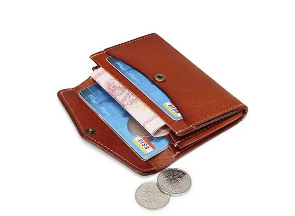Leather Mens Card Wallet Front Pocket Wallets Cool Small Change Wallet for Men