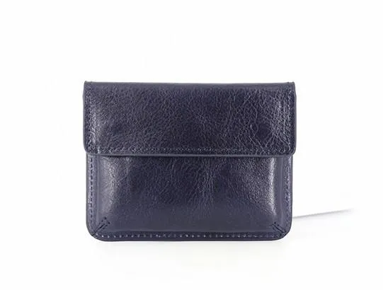 Leather Mens Card Wallet Slim Front Pocket Wallet Small Change Wallets for Men