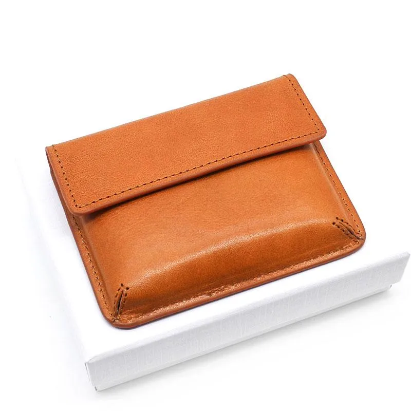 Leather Mens Card Wallet Slim Front Pocket Wallet Small Change Wallets for Men