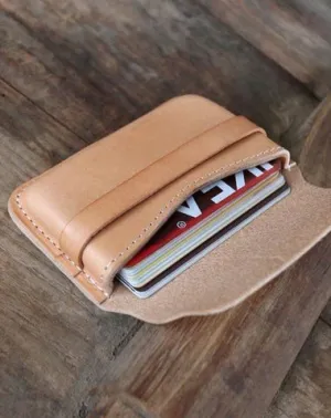 Leather Mens Card Wallets Front Pocket Wallets Cool Small Change Wallets for Men