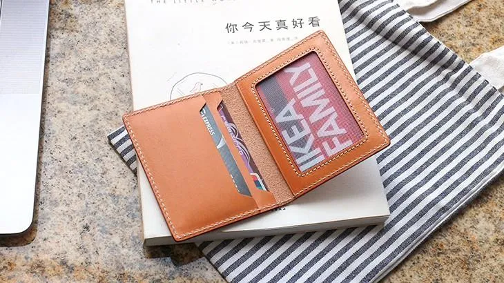Leather Mens Card Wallets Small Wallet Slim Wallet Front Pocket Wallet for Men