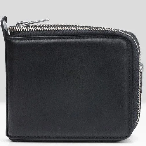 Leather Mens Cool billfold Zipper Wallets Men Small Wallets Bifold for Men