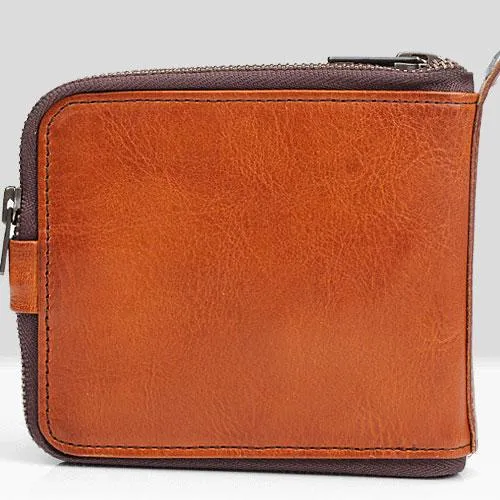 Leather Mens Cool billfold Zipper Wallets Men Small Wallets Bifold for Men