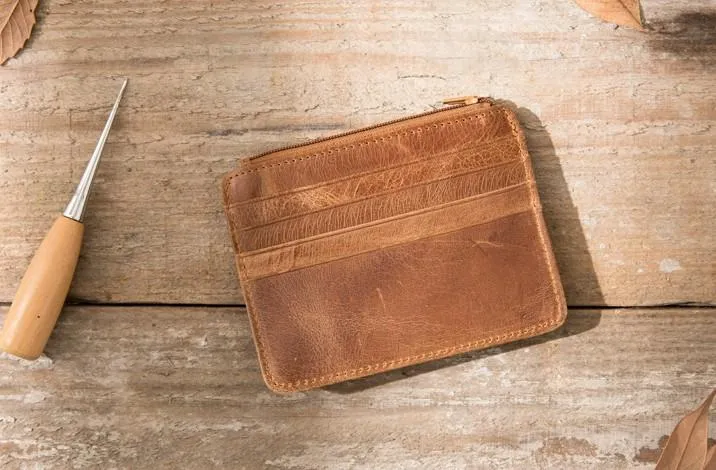 Leather Mens Slim Card Holder Front Pocket Wallet Card Wallets for Men