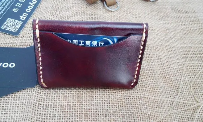 Leather Mens Slim Front Pocket Bifold Small Wallets Card Wallet for Men