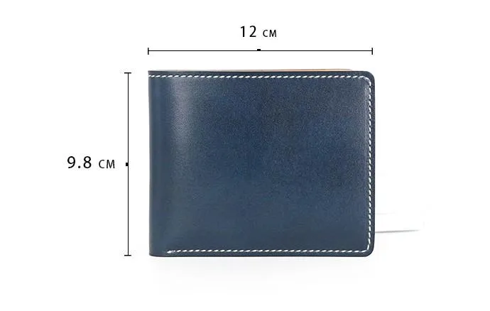 Leather Mens Small Wallet Slim Wallet Front Pocket Wallet billfold Card Wallet for Men