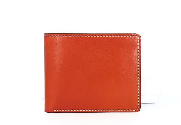 Leather Mens Small Wallet Slim Wallet Front Pocket Wallet billfold Card Wallet for Men