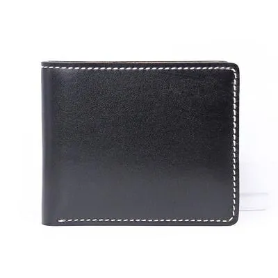 Leather Mens Small Wallet Slim Wallet Front Pocket Wallet billfold Card Wallet for Men