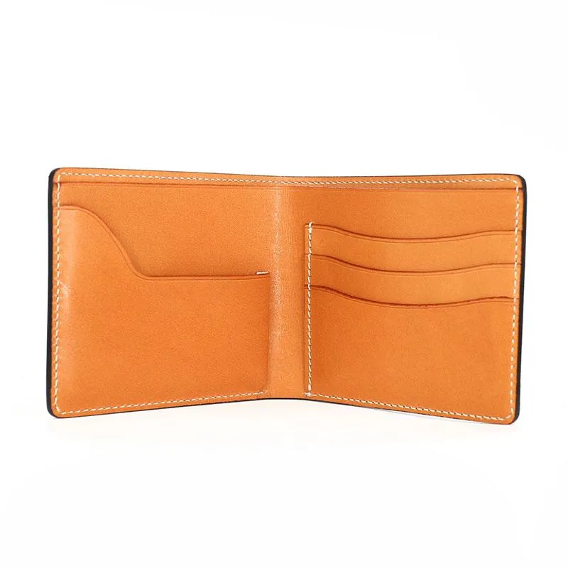 Leather Mens Small Wallet Slim Wallet Front Pocket Wallet billfold Card Wallet for Men