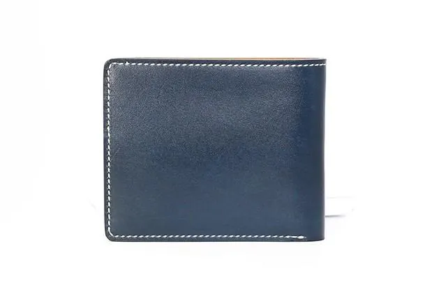 Leather Mens Small Wallet Slim Wallet Front Pocket Wallet billfold Card Wallet for Men