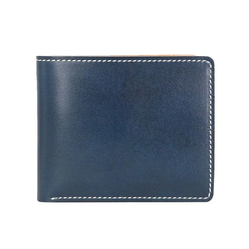 Leather Mens Small Wallet Slim Wallet Front Pocket Wallet billfold Card Wallet for Men