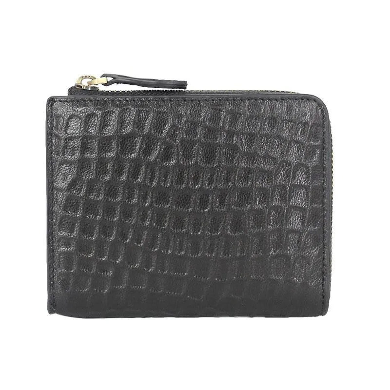 Leather Mens Zipper Small Wallet Slim Wallet Front Pocket Wallet billfold Card Wallet for Men