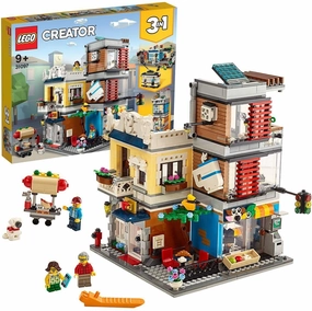 LEGO 31097 CREATOR 3-in-1 Townhouse Pet Shop and Cafe Building Toy Brickset with 3 Minifigures