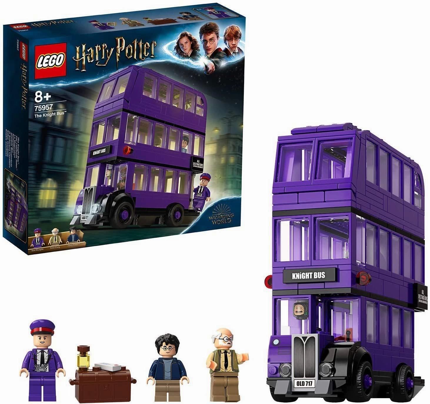 LEGO 75957 Harry Potter Knight Bus Toy, Triple-decker Collectible Set with Minifigures
