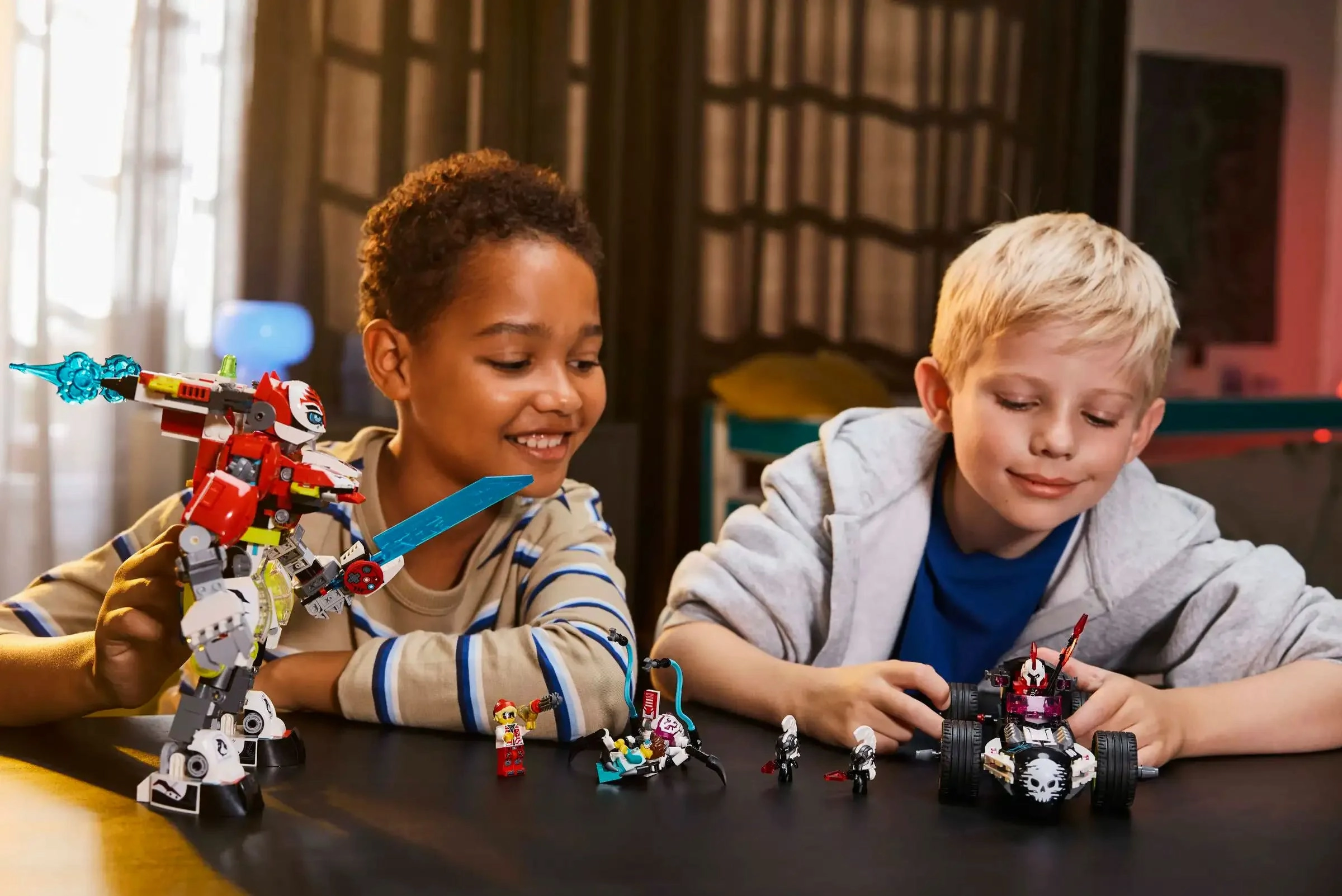 LEGO DRAMZzz 71497 Cooper's Tiger Mech & Zero's Hot Rod Car