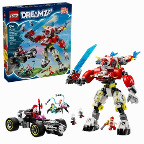 LEGO DRAMZzz 71497 Cooper's Tiger Mech & Zero's Hot Rod Car