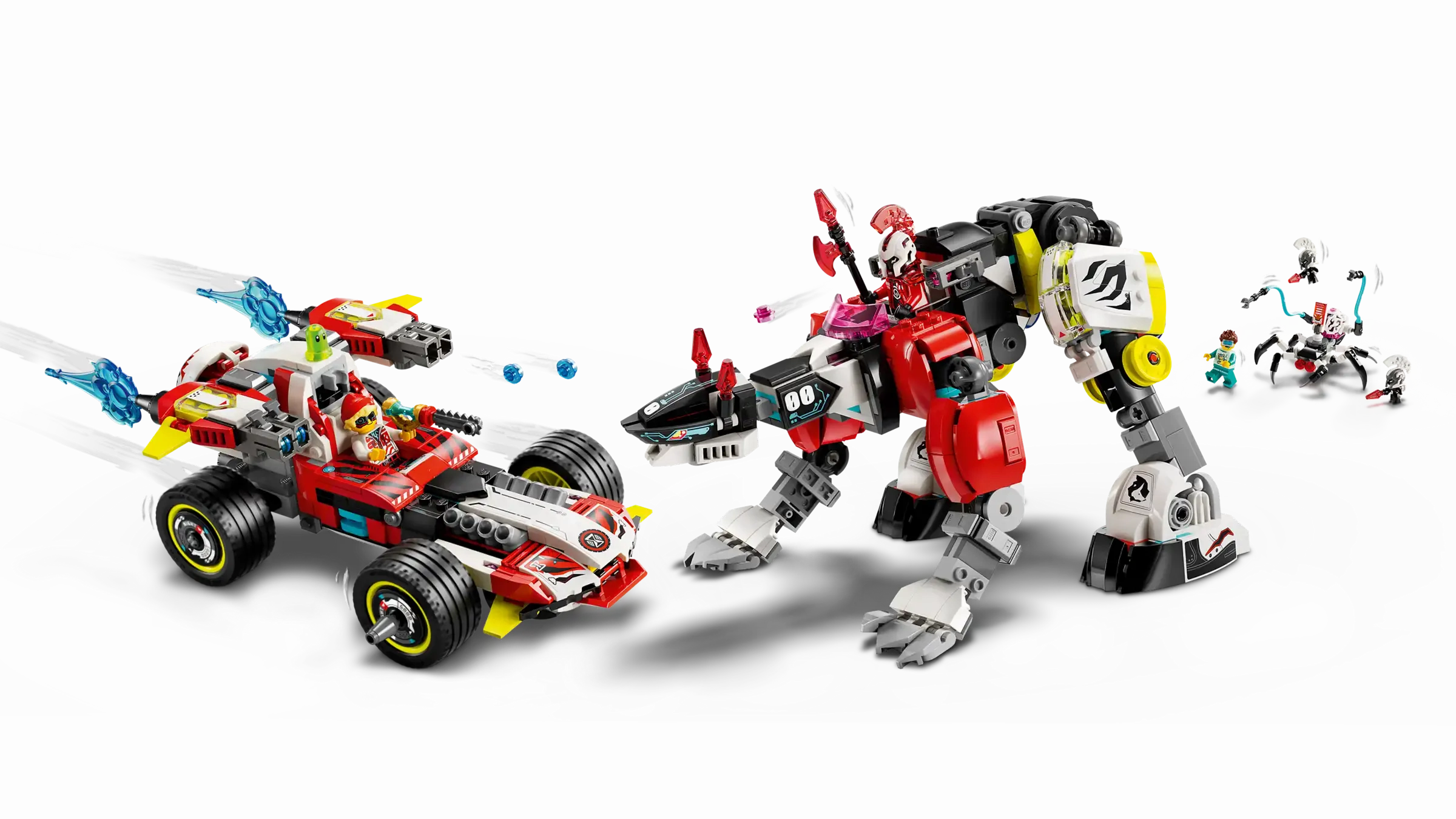 LEGO DRAMZzz 71497 Cooper's Tiger Mech & Zero's Hot Rod Car