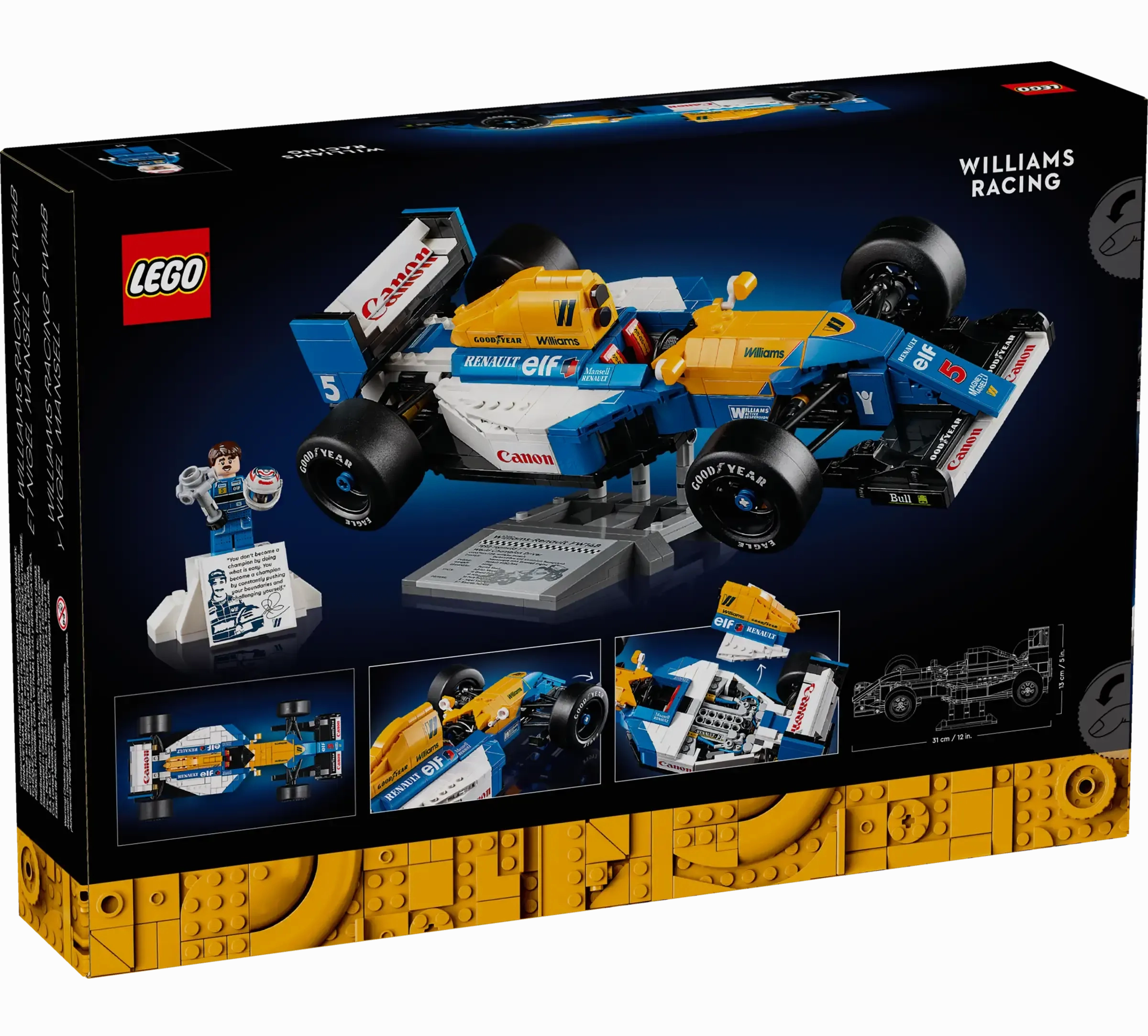 LEGO ICONS 10353 Williams Racing FW14B & Nigel Mansell
