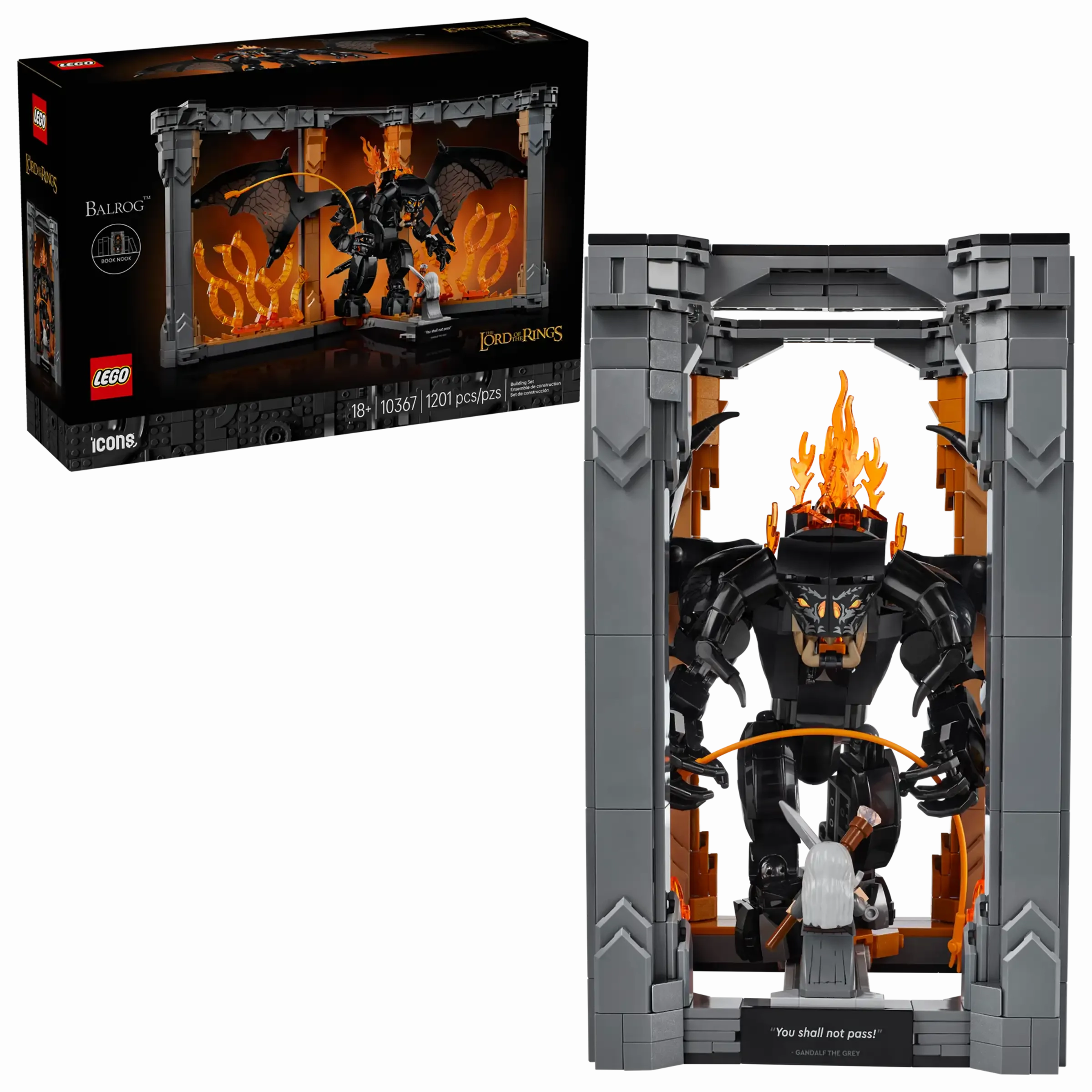 LEGO ICONS 10367 The Lord of the Rings: Balrog Book Nook