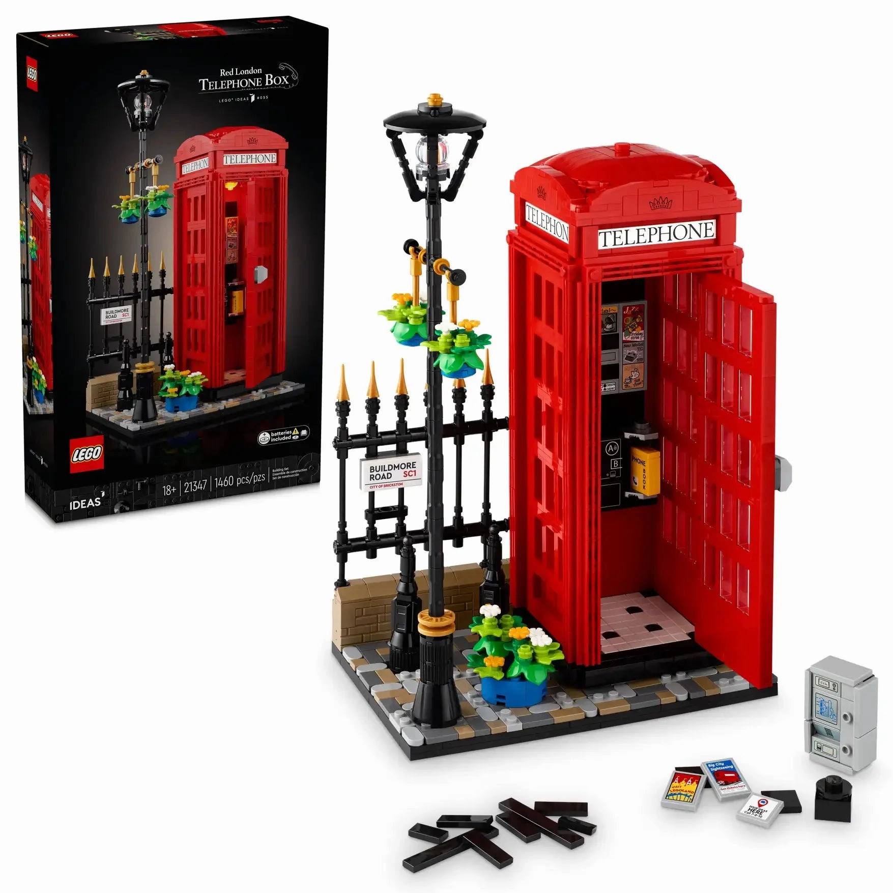 LEGO IDEAS 21347 Red London Telephone Box