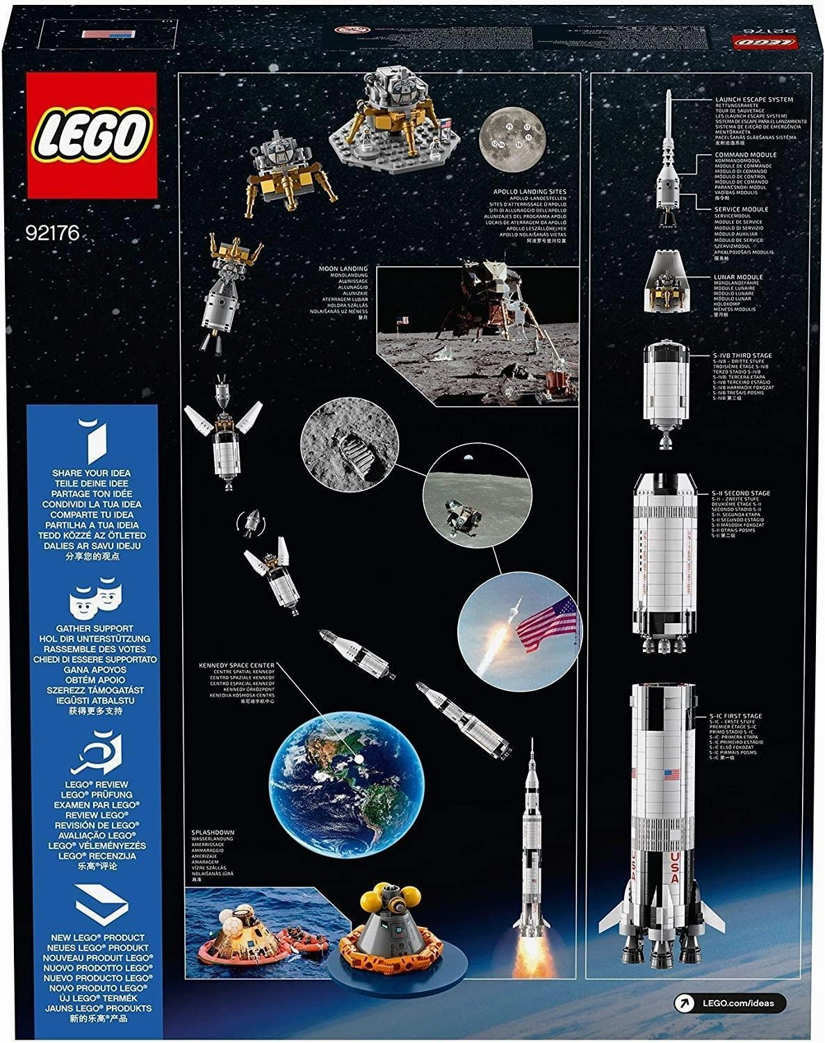 LEGO IDEAS 92176 NASA Apollo Saturn V Space Rocket and Vehicles