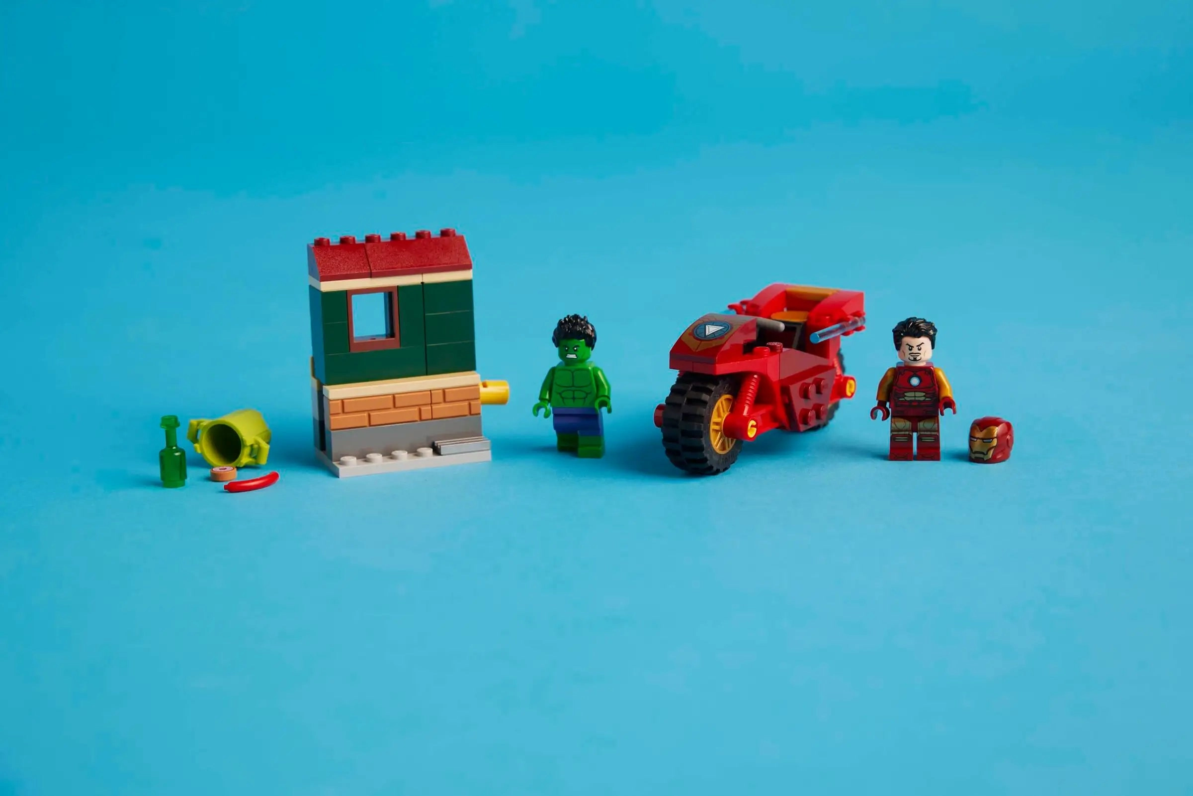 LEGO MARVEL 76287 Iron Man with Bike and The Hulk