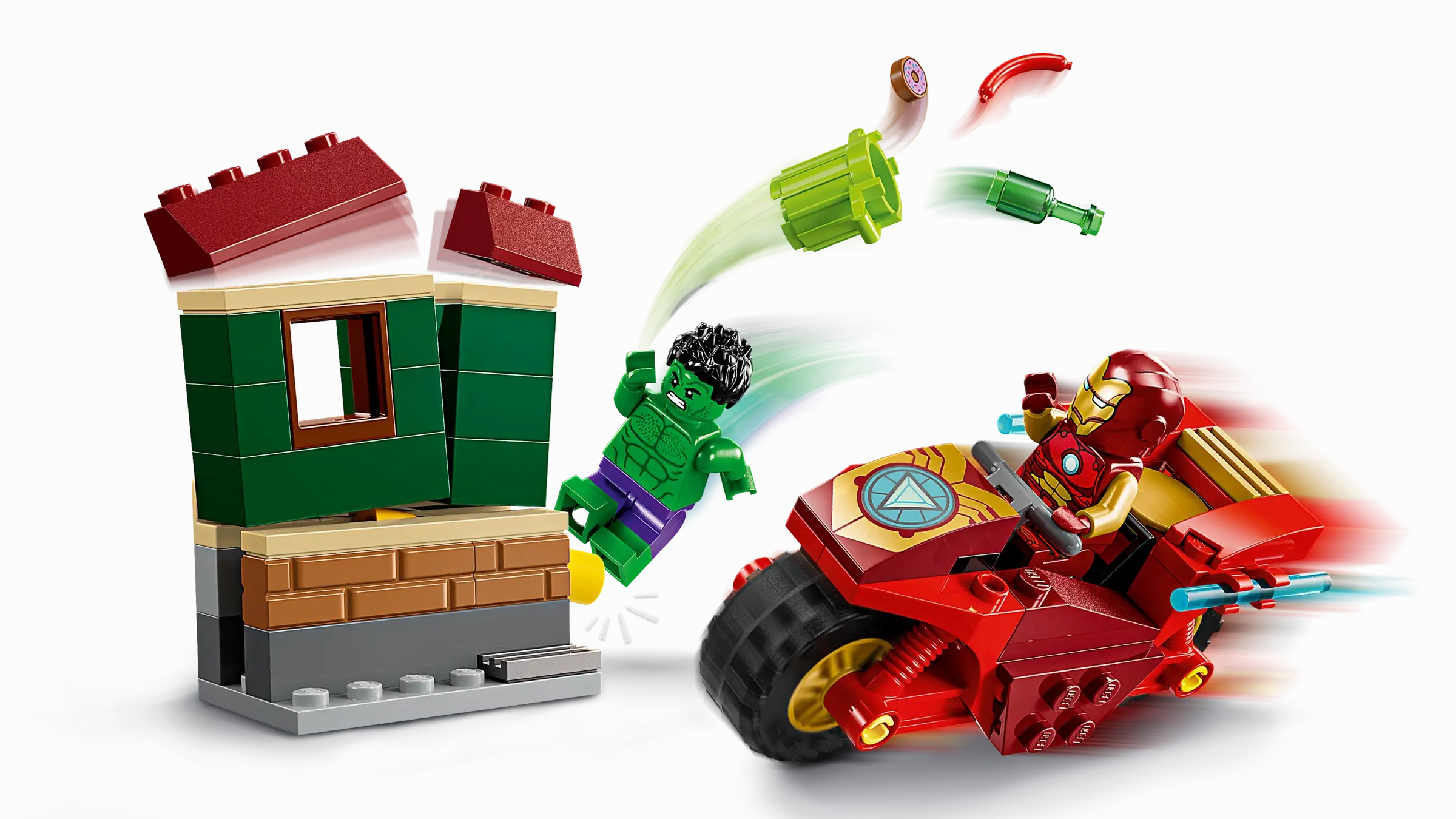 LEGO MARVEL 76287 Iron Man with Bike and The Hulk
