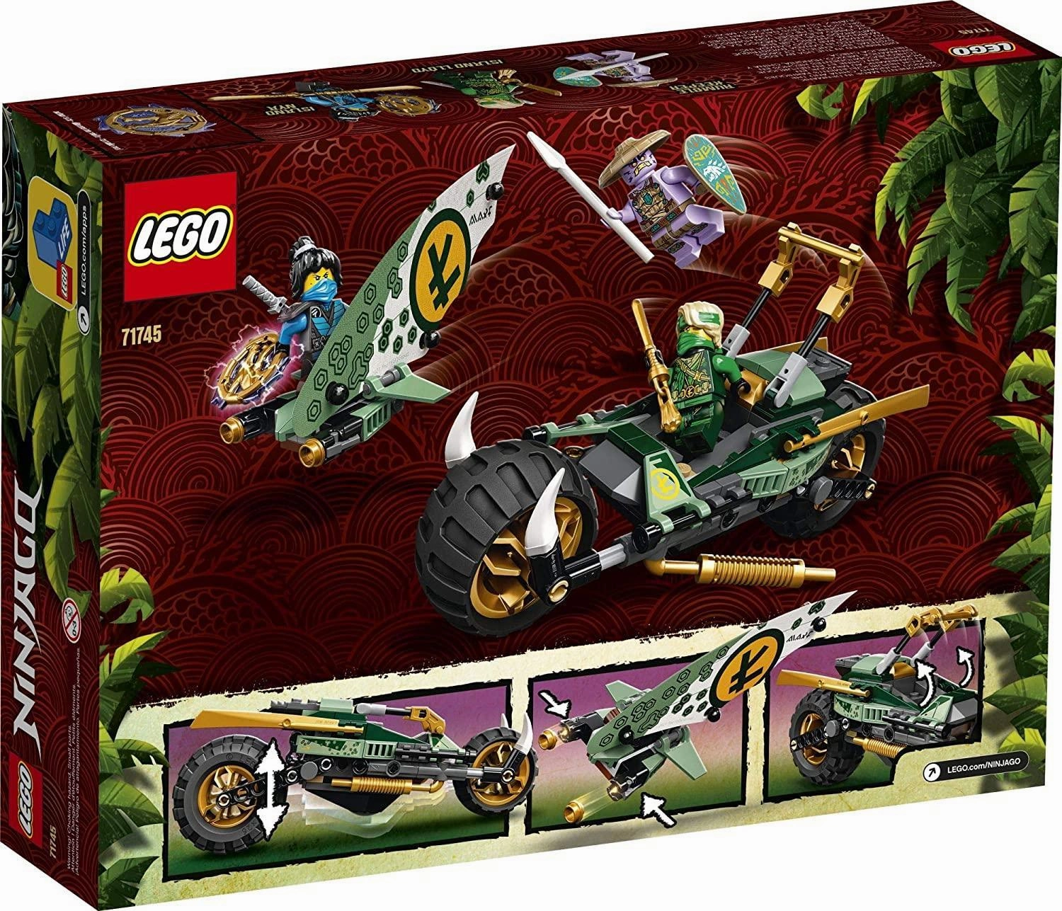 LEGO NINJAGO 71745 Lloyds Jungle Chopper Bike Motorbike Toy
