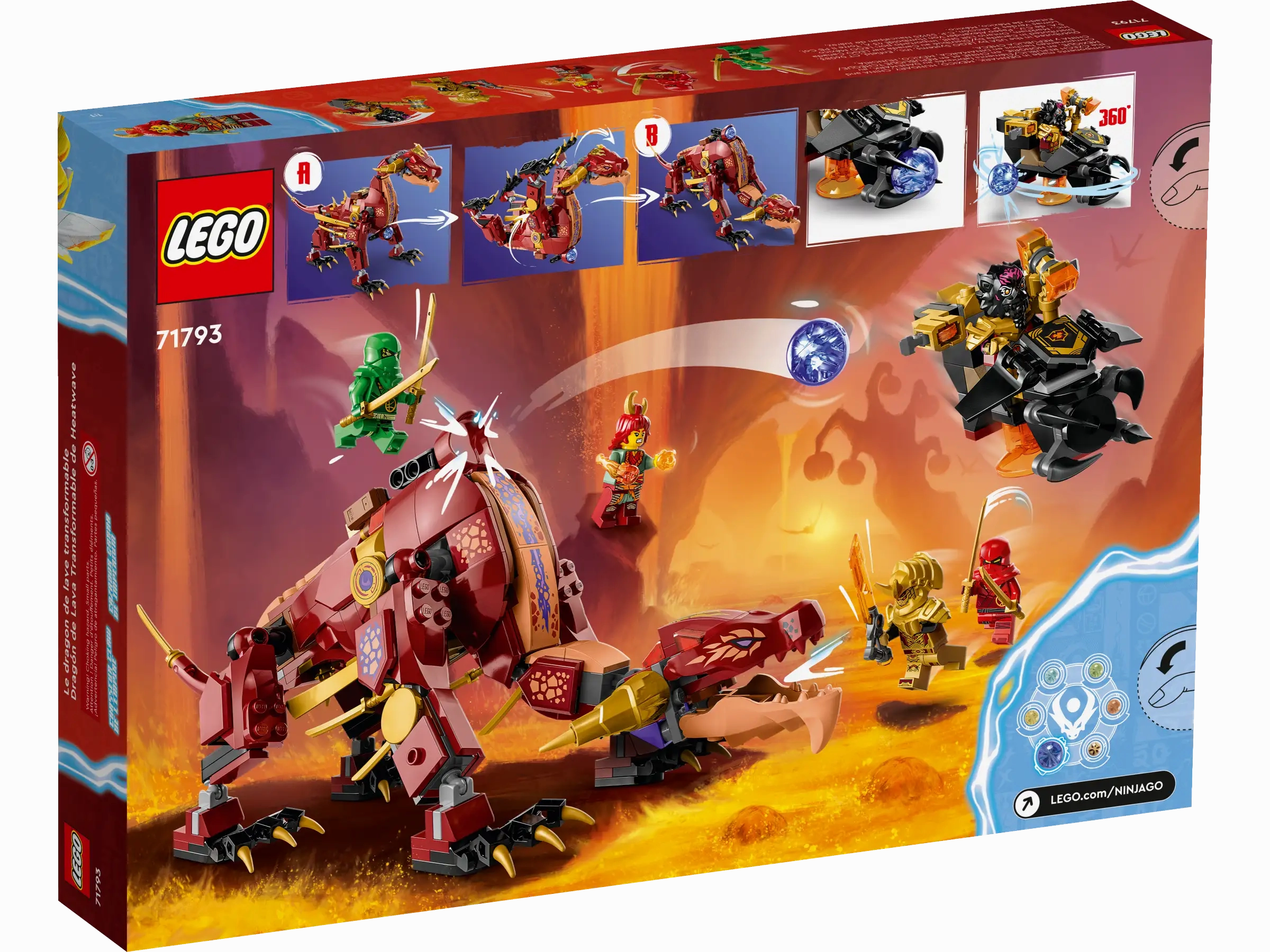 LEGO NINJAGO 71793 Heatwave Transforming Lava Dragon