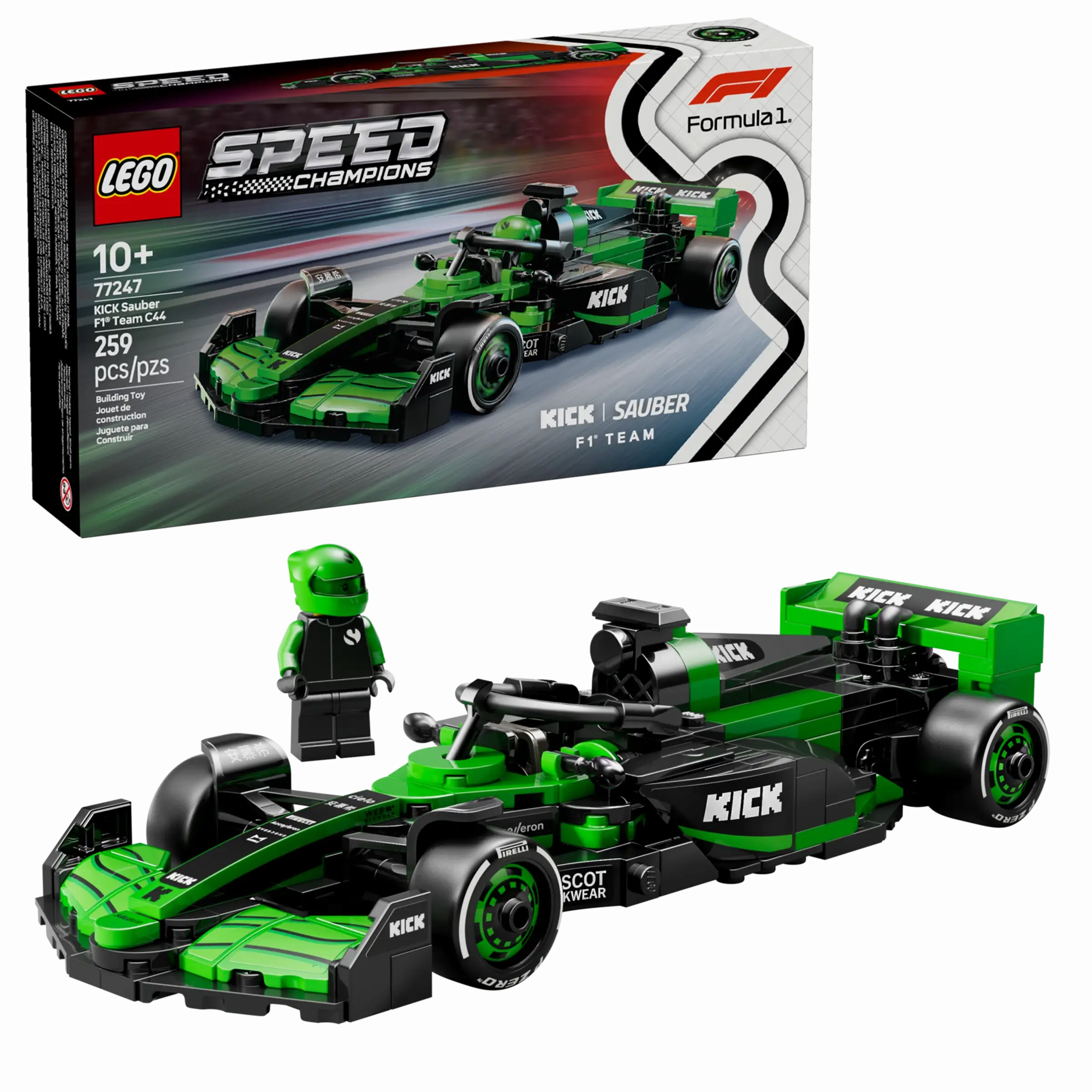 LEGO SPEED CHAMPIONS 77247 KICK Sauber F1 Team C44 Race Car