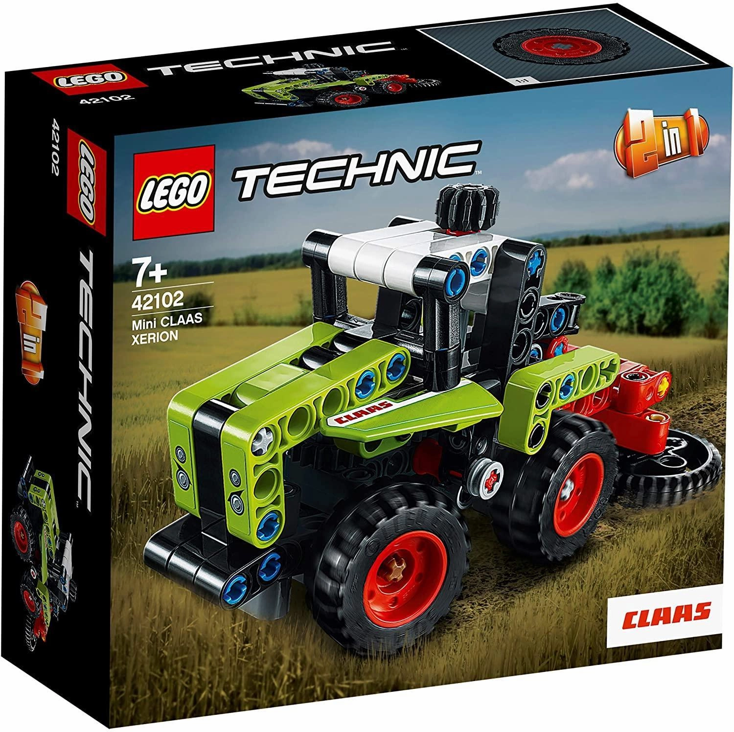 LEGO TECHNIC 42102 Mini CLAAS XERION Tractor to Harvester