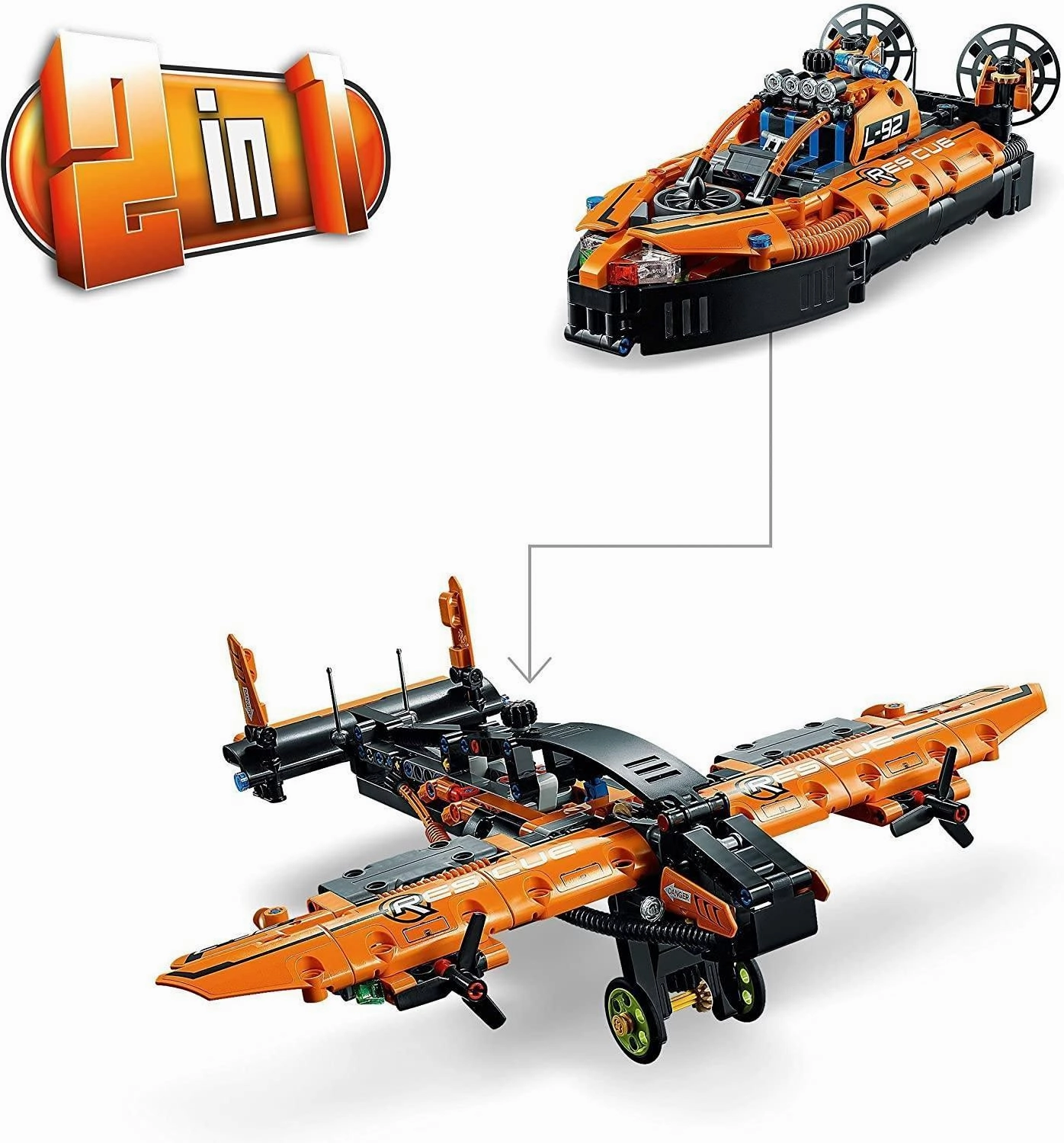 LEGO TECHNIC 42120 Rescue Hovercraft to Aircraft