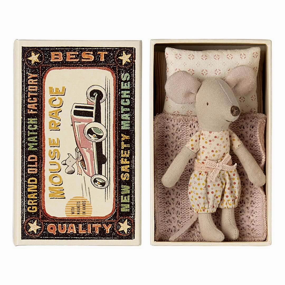 Little Sister Mouse in a Matchbox