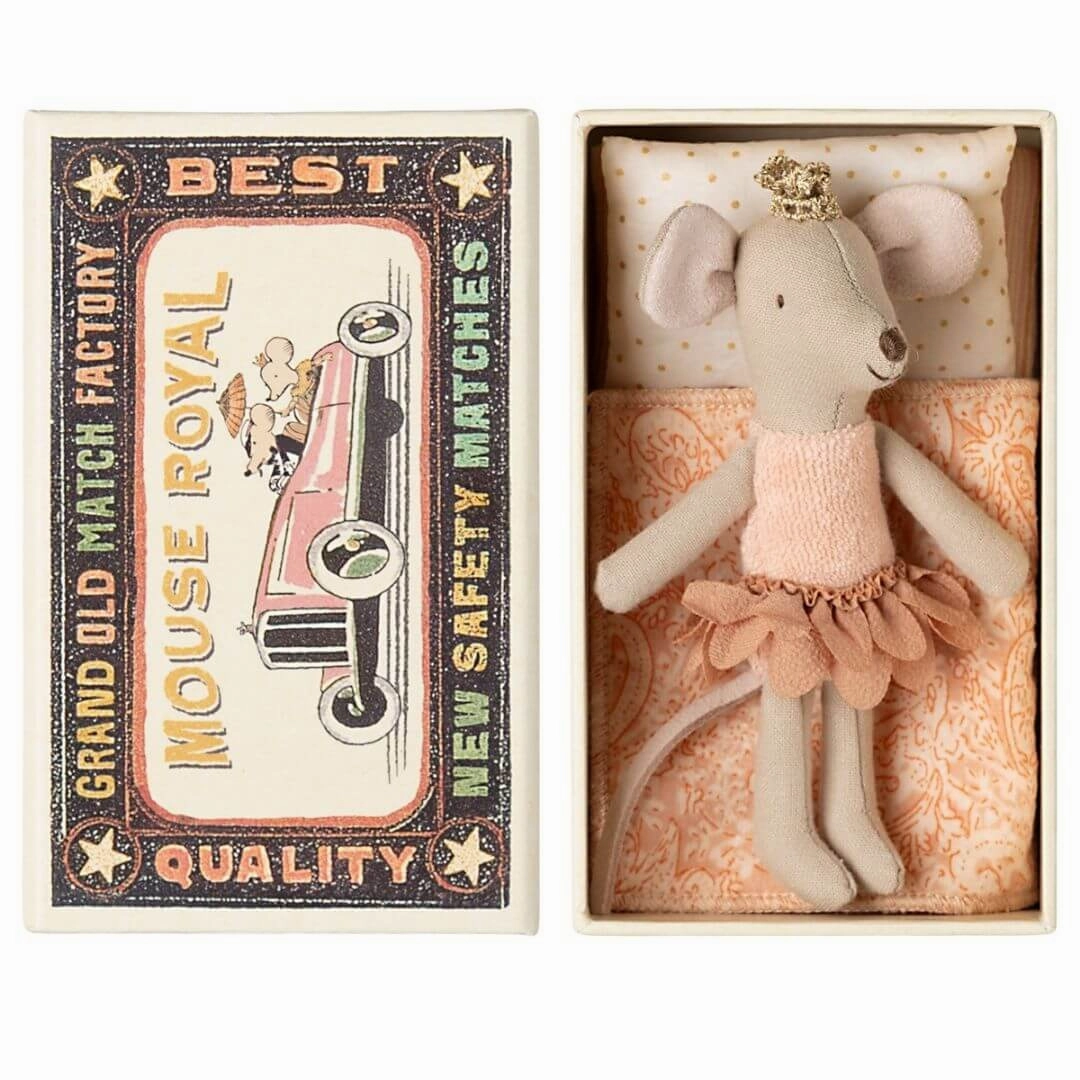 Little Sister Princess Mouse in a Matchbox