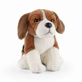 LIVING NATURE Beagle Sitting Soft Toy 25cm
