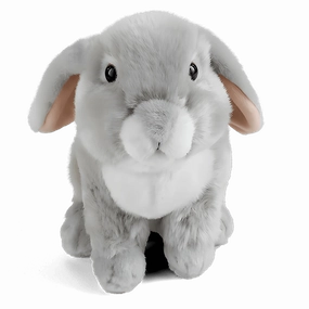 LIVING NATURE Grey French Lop-Eared Rabbit 22cm Plush