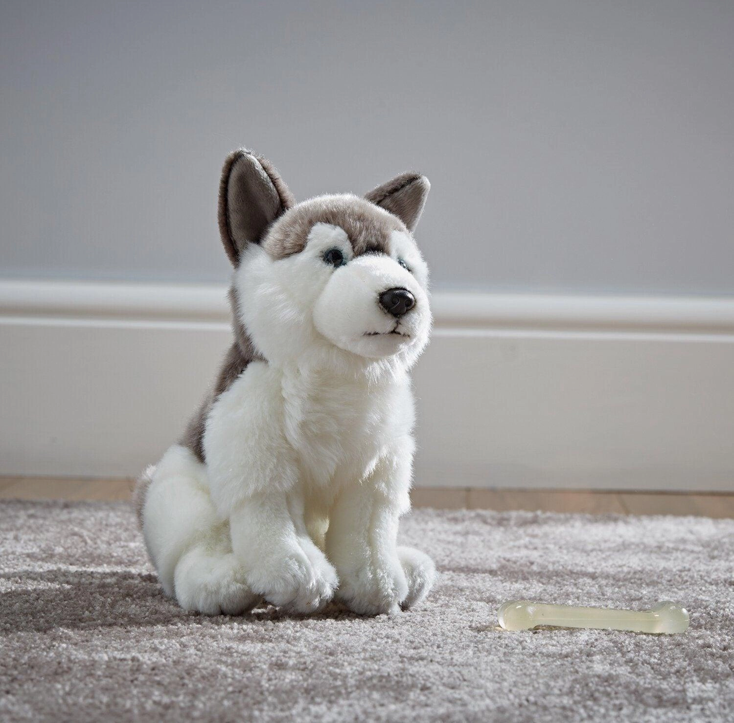 LIVING NATURE Husky Soft Toy 25cm