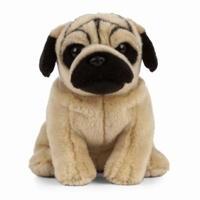 LIVING NATURE Pug Plush Soft Toy 25cm