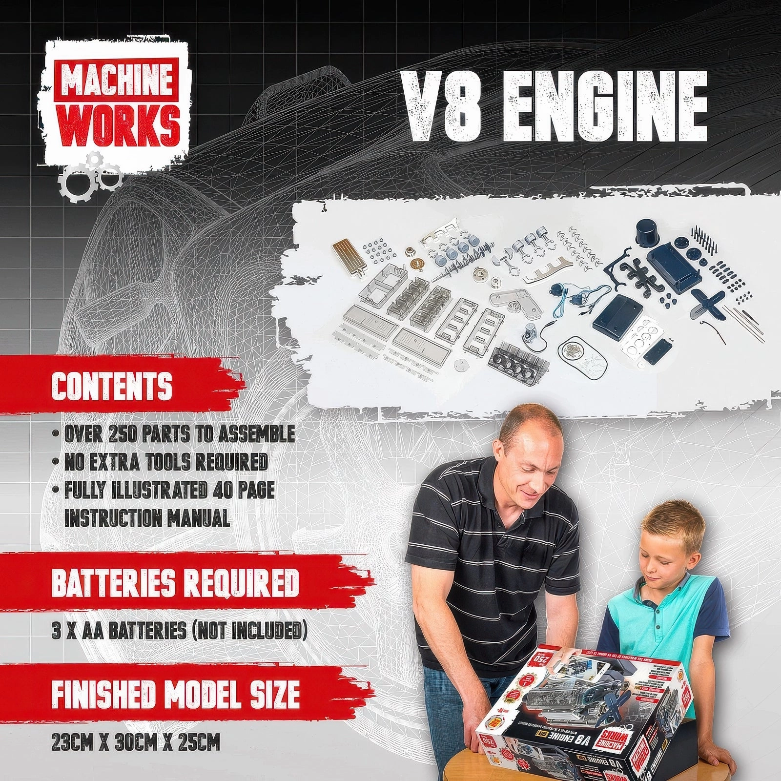 Machine Works V8 Engine Model 250 Pieces