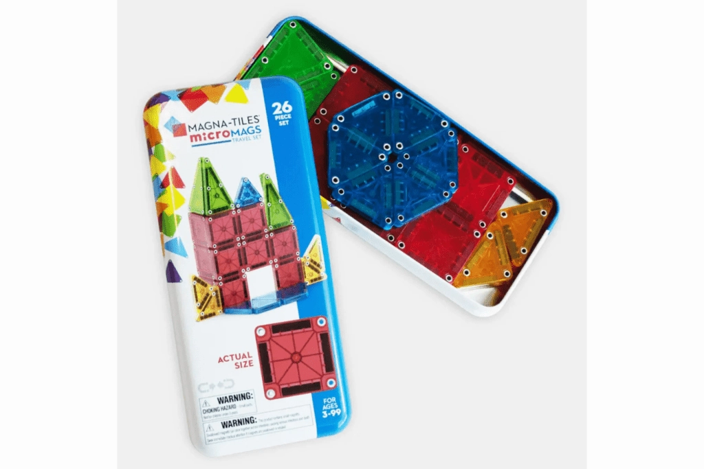 MAGNA-TILES microMAGS 26 Piece Travel Set (Bold Colours)
