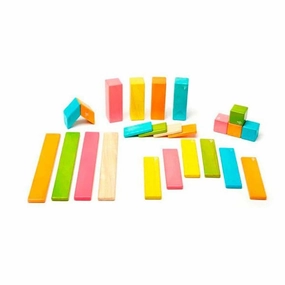 Magnetic Wooden Blocks - 24 Piece Set Tints