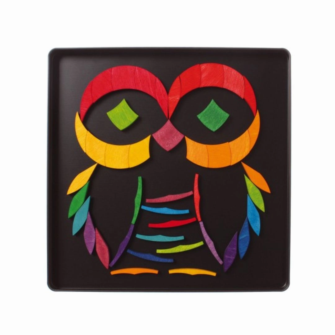 Magnetic Wooden Tile Puzzle - Rainbow Wheel