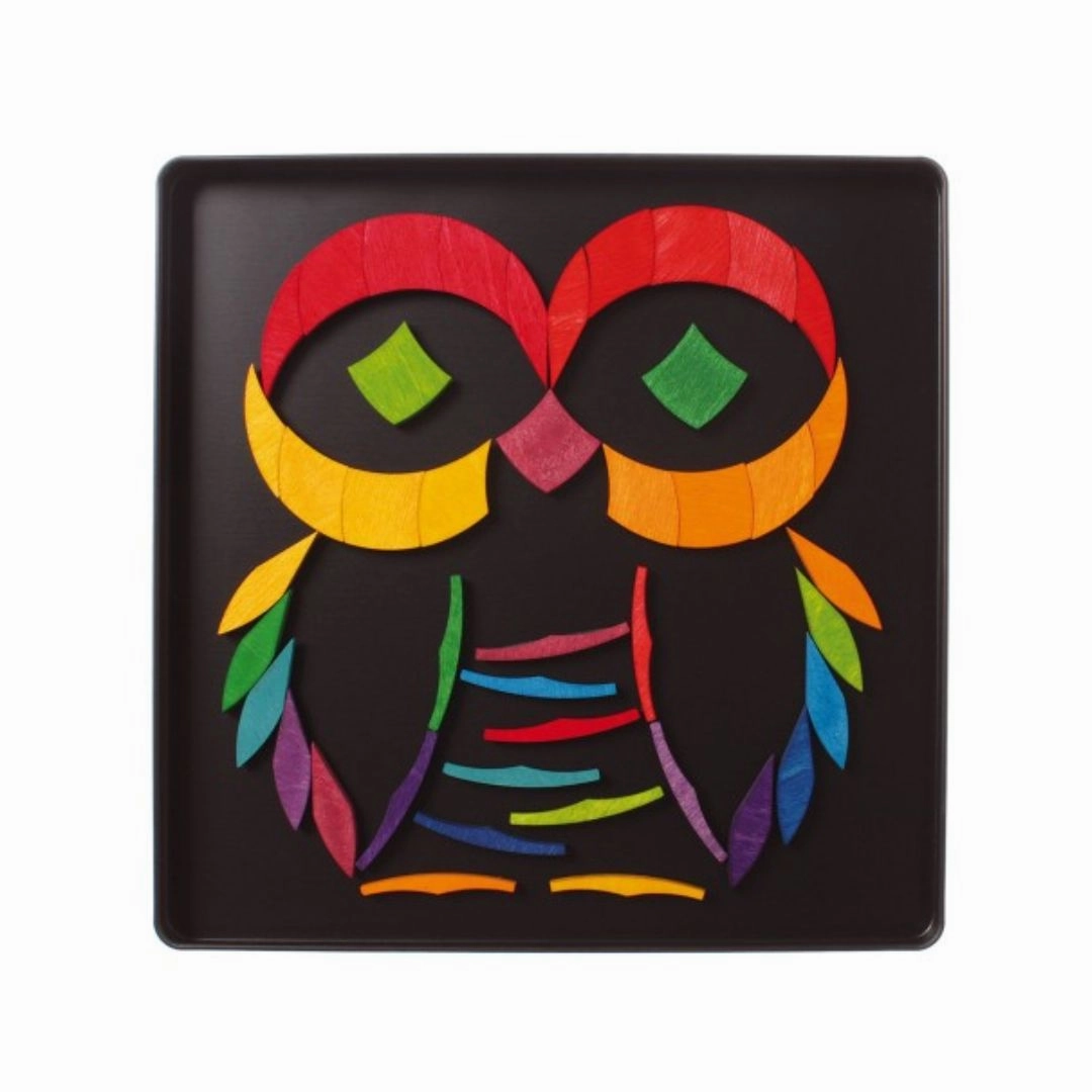 Magnetic Wooden Tile Puzzle - Rainbow Wheel