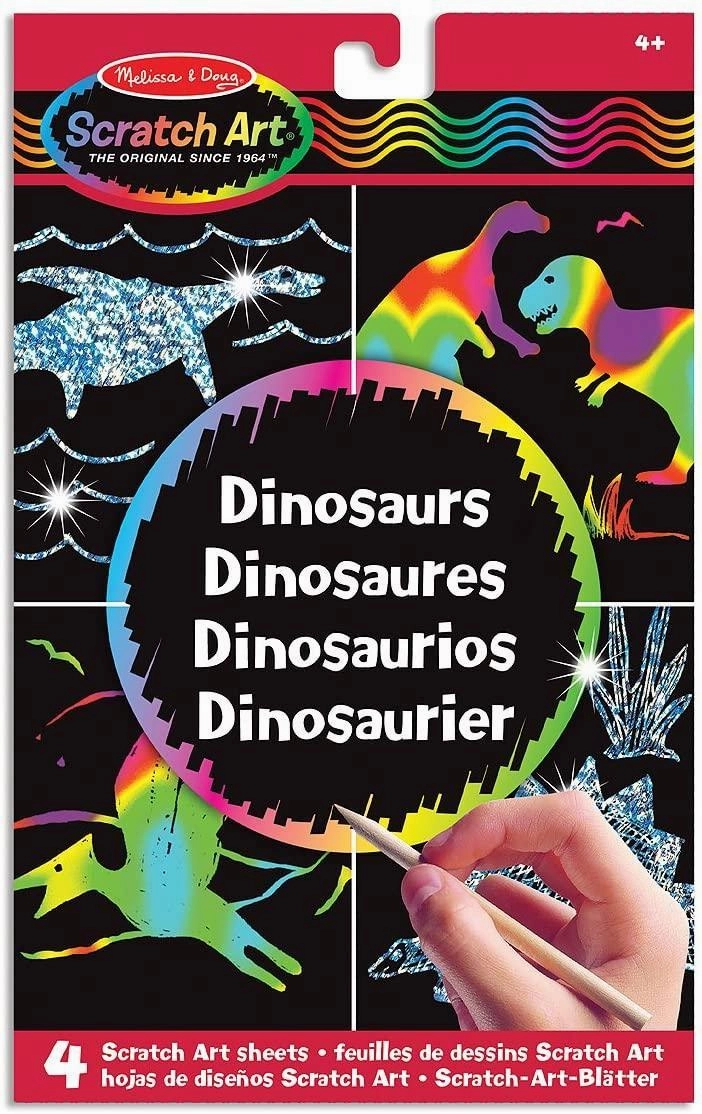 Melissa & Doug 15917 Scratch Magic Draw and Learn Dinosaur Craft